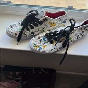 Disney Cartoon Print Sneakers - women’s size 9